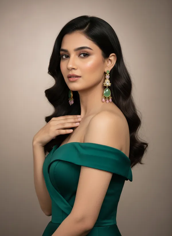 Green_Brass_Earrings_For_Women